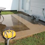 Concrete cleaning patio
