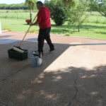 Aggregate sealing in progress