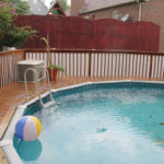 Wood pool deck